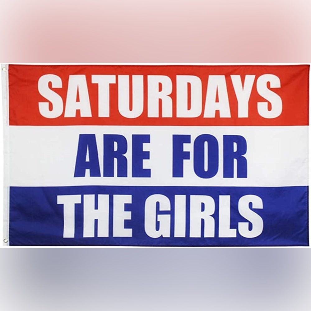 Stormflag Saturday are for The Girls College Football Game Holiday Party Flag